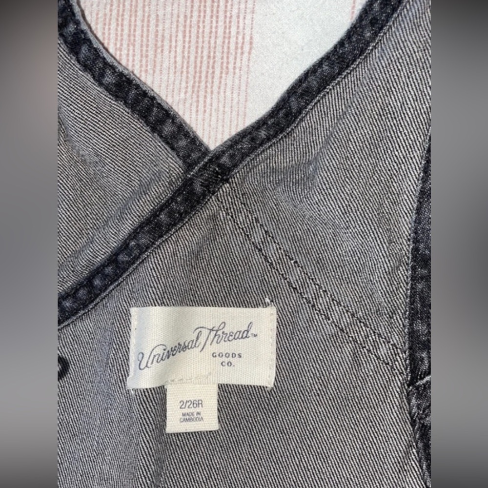 Universal Thread Light Black Denim Overalls - image 4